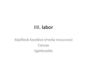 IIII labor Kpfileok kezelse media resources Canvas Egrkezels