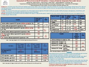 Assessment of GeneEnvironment Interaction in Cases of Familial