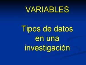 Variables ordinales