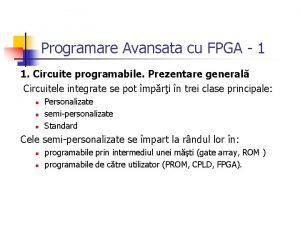 Programare avansata