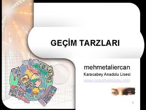 GEM TARZLARI mehmetaliercan Karacabey Anadolu Lisesi www cografyakulubu