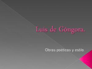 Estilo gongorino