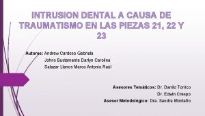 Intrusión dental definicion