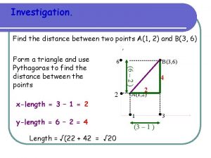 Perpendicular bisector of two points