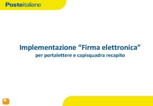 Firma digitale portalettere