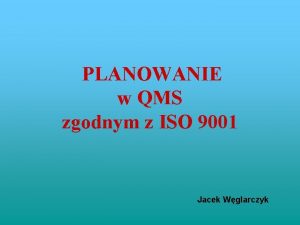 Plan jakości przykład