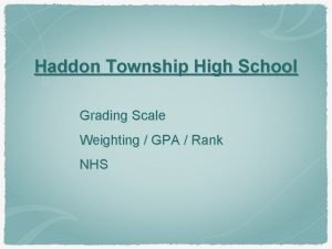 Eastern regional high school grading scale