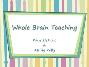Whole Brain Teaching Katie De Fazio Ashley Kelly