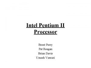 Intel pentium processor