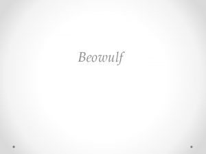 Is beowulf an elegy