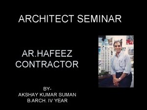 Hafeez contractor biography