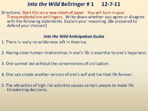 Bud walsh into the wild