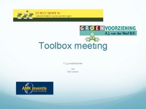 Toolbox meeting CO 2 prestatieladder van Stef Jonker