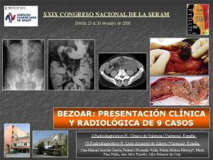 XXIX CONGRESO NACIONAL DE LA SERAM Sevilla 23