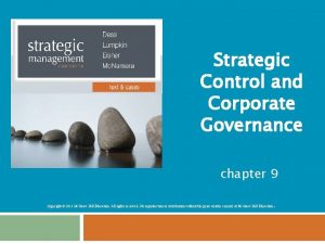 Strategic control and corporate governance