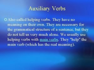 15 helping verbs