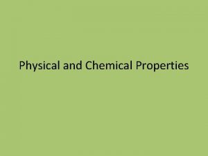 Physical and Chemical Properties Blue Color Blue Color