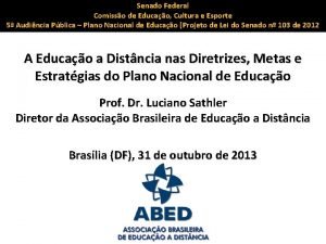 Senado Federal Comisso de Educao Cultura e Esporte