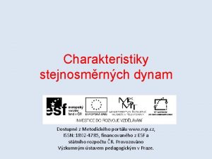 Charakteristiky stejnosmrnch dynam Dostupn z Metodickho portlu www