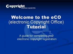 Electronic copyright office