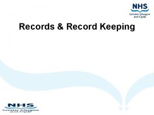 Record keeping nmc