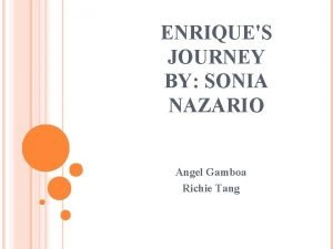 Enriques journey Enriques journey