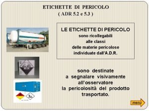 Etichette pericolo adr