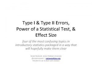 Type 1 error vs type 2 error example