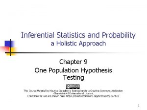 Inferential Statistics and Probability a Holistic Approach Chapter