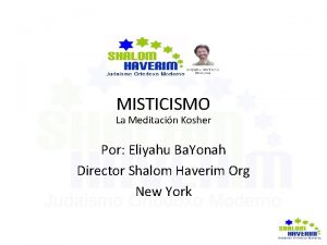 MISTICISMO La Meditacin Kosher Por Eliyahu Ba Yonah