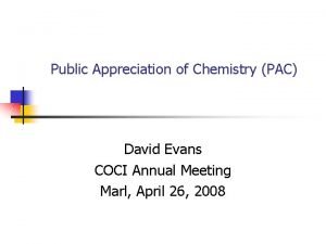 David evans chemistry