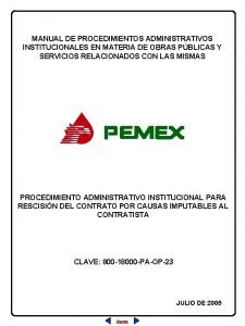 MANUAL DE PROCEDIMIENTOS ADMINISTRATIVOS INSTITUCIONALES EN MATERIA DE