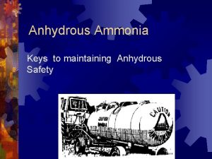 Ammonia awareness safety policy