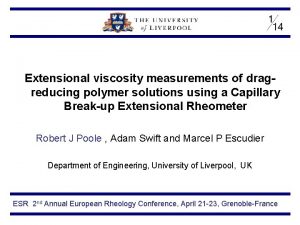 Extensional viscosity measurements of dragreducing polymer solutions using