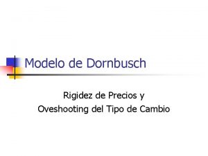 Modelo overshooting de dornbusch