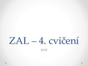 ZAL 4 cvien 2016 Cykly opakovn Cyklus je