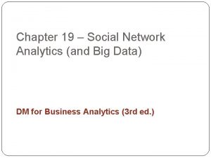 Network analytics big data
