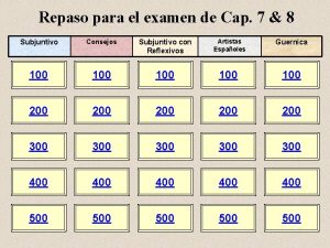 Repaso para el examen de Cap 7 8