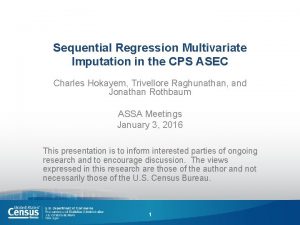 Sequential Regression Multivariate Imputation in the CPS ASEC