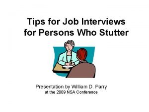 How to get through a job interview when you stutter