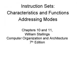Addressing modes