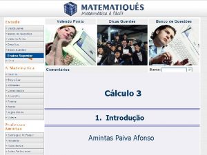 Ensino Superior Clculo 3 1 Introduo Amintas Paiva