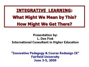 What is integrative learning