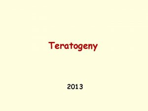 Teratogeny 2013 Mutagen Ltka kter svm psobenm na