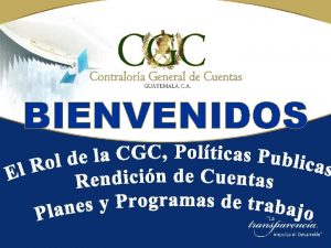 BIENVENIDOS Importancia de las Organizaciones de la Sociedad