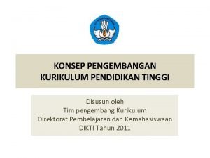 Konsep pengembangan kurikulum