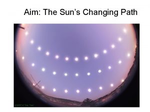Aim The Suns Changing Path Approximately how many