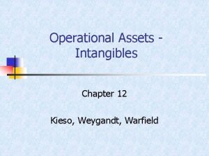 Operational Assets Intangibles Chapter 12 Kieso Weygandt Warfield