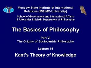 Transcendental idealism kant