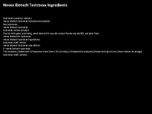 Testrovax and growth factor 9 Testrovax and growth factor 9